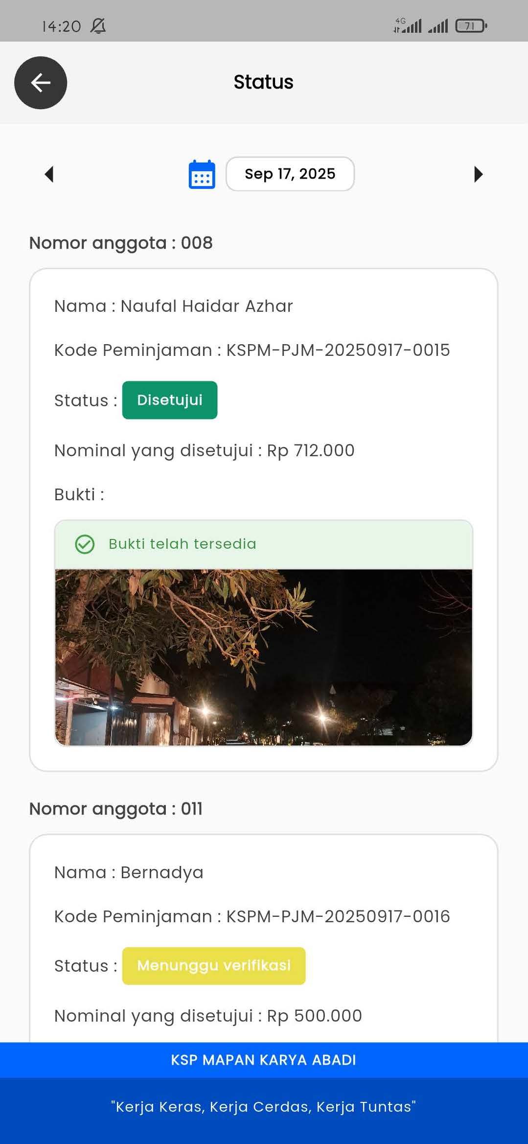 KSP Makarya (Loan Management App) screenshot 3