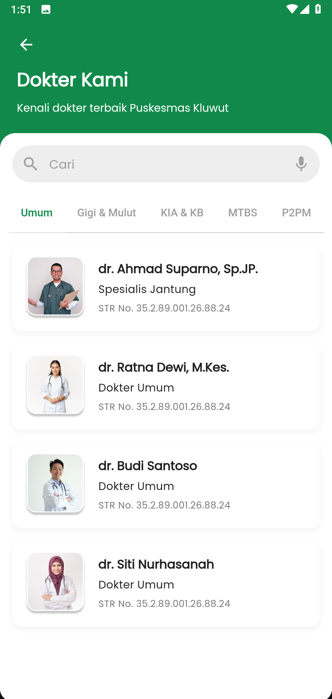 SIMPUSKLU App (Sistem Informasi Manajemen Puskesmas Kluwut) screenshot 2
